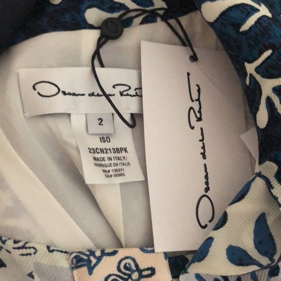 Oscar de la Renta Silk Patchwork Dress - Picture 5 of 10